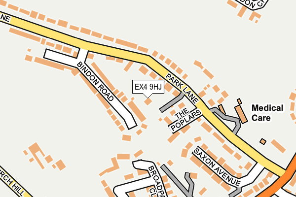 EX4 9HJ map - OS OpenMap – Local (Ordnance Survey)