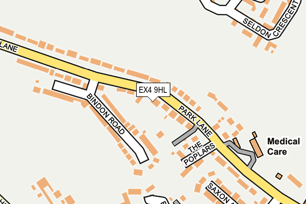 EX4 9HL map - OS OpenMap – Local (Ordnance Survey)