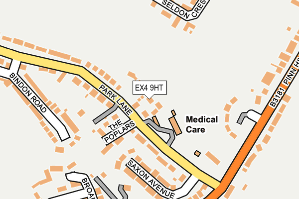 EX4 9HT map - OS OpenMap – Local (Ordnance Survey)