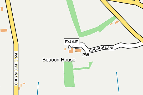 EX4 9JF map - OS OpenMap – Local (Ordnance Survey)