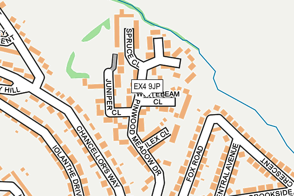 EX4 9JP map - OS OpenMap – Local (Ordnance Survey)