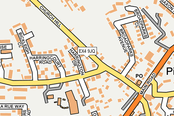 EX4 9JQ map - OS OpenMap – Local (Ordnance Survey)