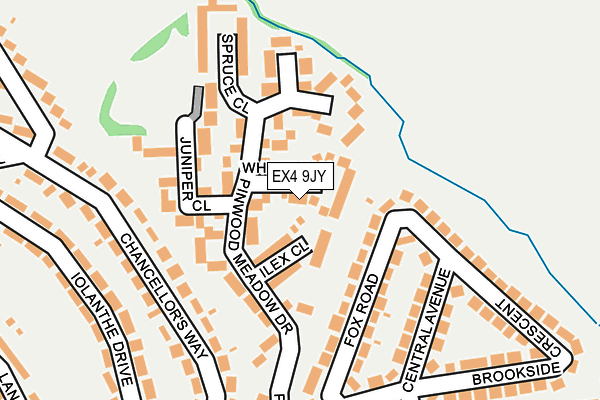 EX4 9JY map - OS OpenMap – Local (Ordnance Survey)