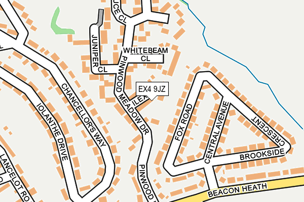 EX4 9JZ map - OS OpenMap – Local (Ordnance Survey)