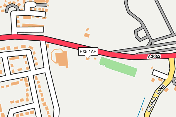 EX5 1AE map - OS OpenMap – Local (Ordnance Survey)
