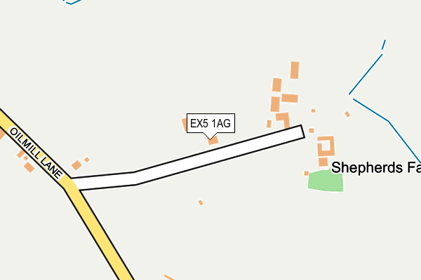 EX5 1AG map - OS OpenMap – Local (Ordnance Survey)