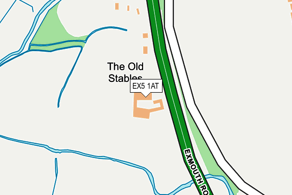 EX5 1AT map - OS OpenMap – Local (Ordnance Survey)