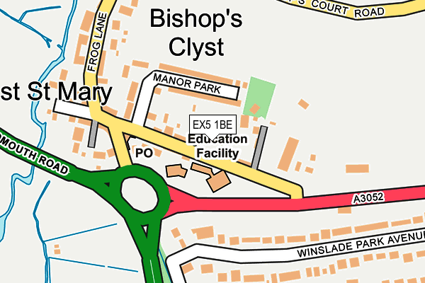 EX5 1BE map - OS OpenMap – Local (Ordnance Survey)