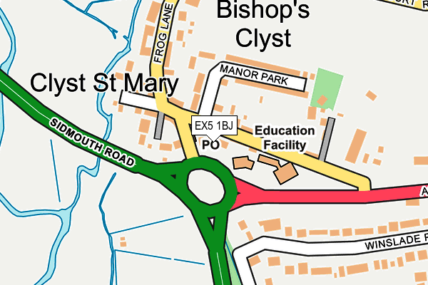 EX5 1BJ map - OS OpenMap – Local (Ordnance Survey)