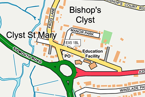 EX5 1BL map - OS OpenMap – Local (Ordnance Survey)