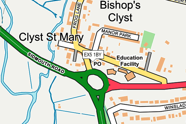 EX5 1BY map - OS OpenMap – Local (Ordnance Survey)