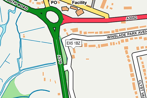 EX5 1BZ map - OS OpenMap – Local (Ordnance Survey)