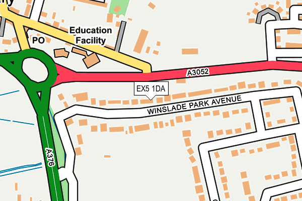 EX5 1DA map - OS OpenMap – Local (Ordnance Survey)