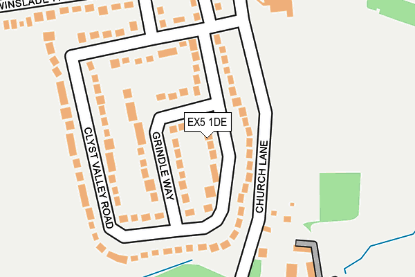 EX5 1DE map - OS OpenMap – Local (Ordnance Survey)