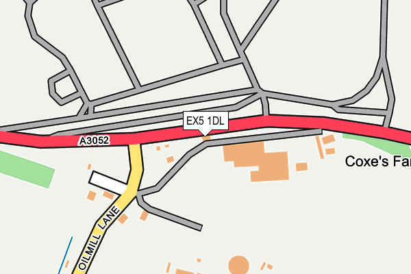 EX5 1DL map - OS OpenMap – Local (Ordnance Survey)
