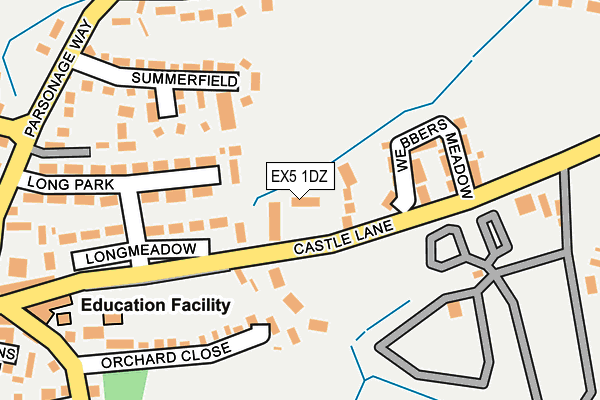 EX5 1DZ map - OS OpenMap – Local (Ordnance Survey)