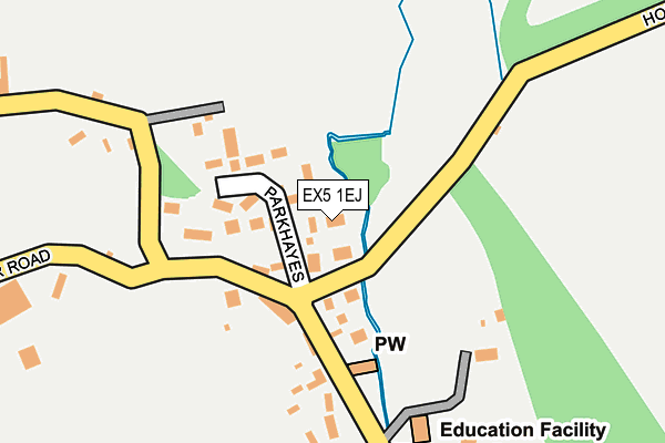 EX5 1EJ map - OS OpenMap – Local (Ordnance Survey)