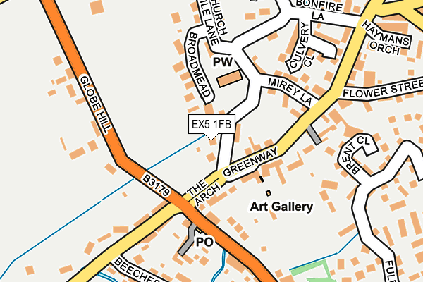 EX5 1FB map - OS OpenMap – Local (Ordnance Survey)
