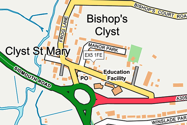 EX5 1FE map - OS OpenMap – Local (Ordnance Survey)