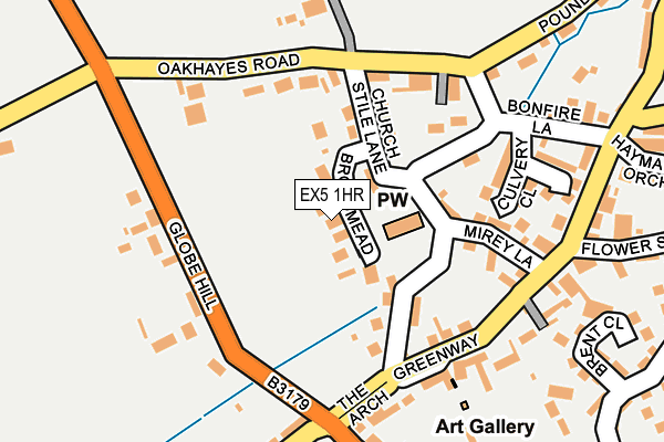 EX5 1HR map - OS OpenMap – Local (Ordnance Survey)