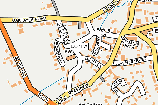 EX5 1HW map - OS OpenMap – Local (Ordnance Survey)