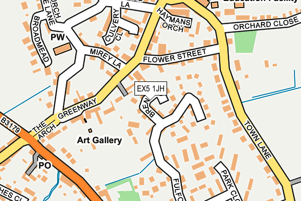 EX5 1JH map - OS OpenMap – Local (Ordnance Survey)