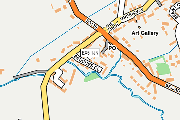 EX5 1JN map - OS OpenMap – Local (Ordnance Survey)