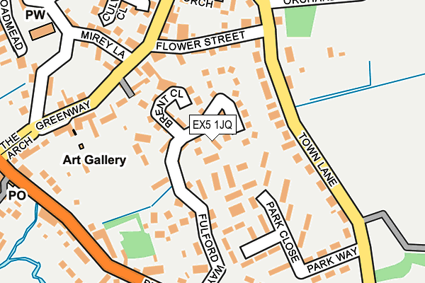 EX5 1JQ map - OS OpenMap – Local (Ordnance Survey)