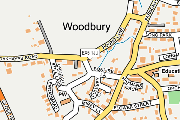 EX5 1JU map - OS OpenMap – Local (Ordnance Survey)