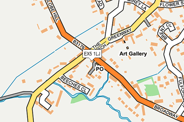 EX5 1LJ map - OS OpenMap – Local (Ordnance Survey)