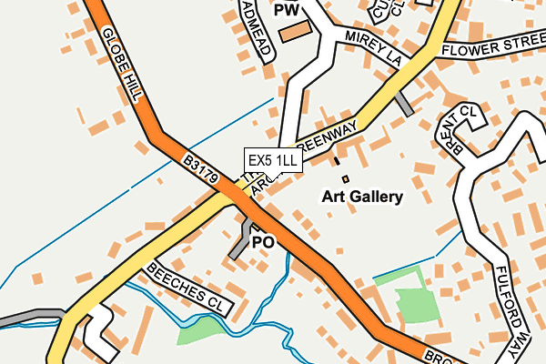 EX5 1LL map - OS OpenMap – Local (Ordnance Survey)