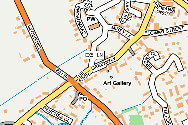 EX5 1LN map - OS OpenMap – Local (Ordnance Survey)