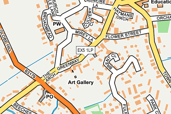 EX5 1LP map - OS OpenMap – Local (Ordnance Survey)