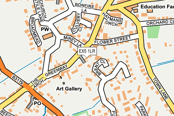 EX5 1LR map - OS OpenMap – Local (Ordnance Survey)