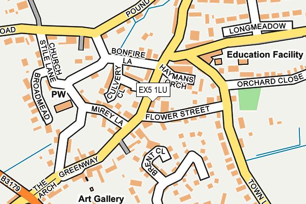 EX5 1LU map - OS OpenMap – Local (Ordnance Survey)