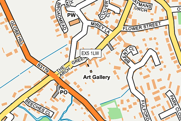 EX5 1LW map - OS OpenMap – Local (Ordnance Survey)