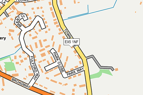 EX5 1NF map - OS OpenMap – Local (Ordnance Survey)