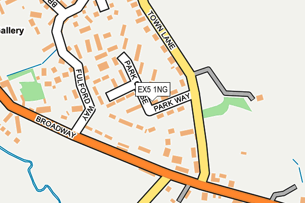 EX5 1NG map - OS OpenMap – Local (Ordnance Survey)