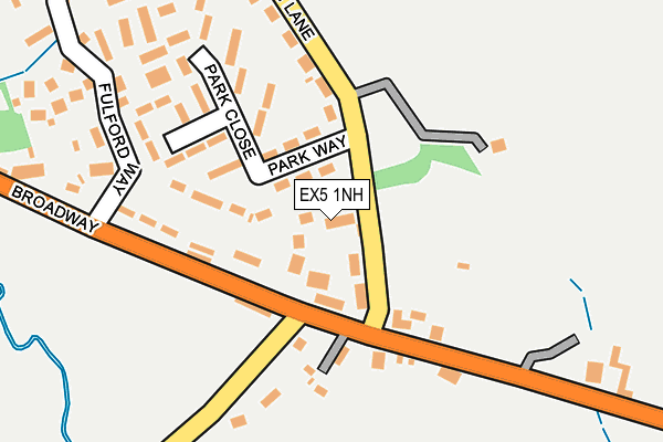 EX5 1NH map - OS OpenMap – Local (Ordnance Survey)