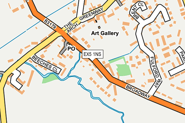 EX5 1NS map - OS OpenMap – Local (Ordnance Survey)