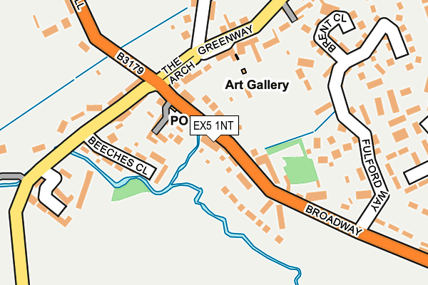 EX5 1NT map - OS OpenMap – Local (Ordnance Survey)