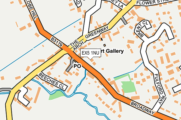 EX5 1NU map - OS OpenMap – Local (Ordnance Survey)