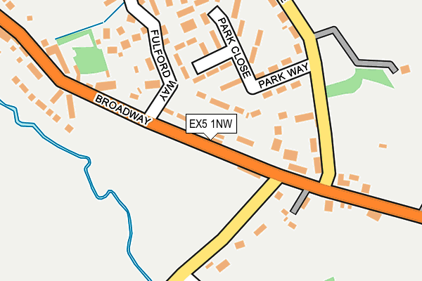 EX5 1NW map - OS OpenMap – Local (Ordnance Survey)