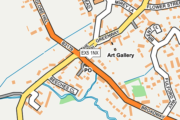 EX5 1NX map - OS OpenMap – Local (Ordnance Survey)