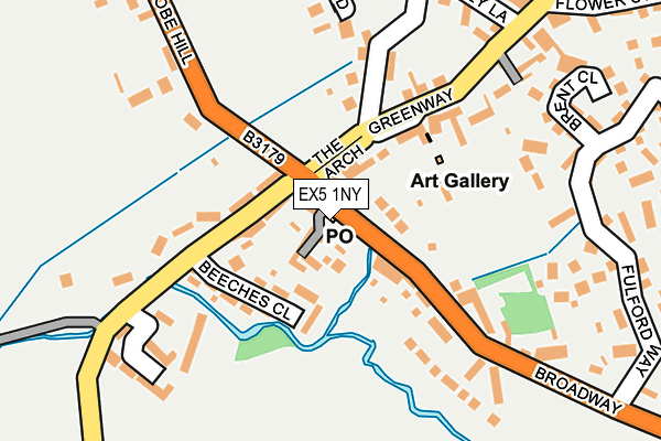 EX5 1NY map - OS OpenMap – Local (Ordnance Survey)