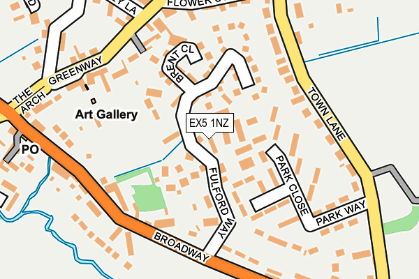 EX5 1NZ map - OS OpenMap – Local (Ordnance Survey)