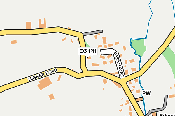 EX5 1PH map - OS OpenMap – Local (Ordnance Survey)