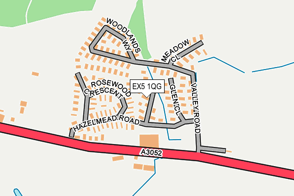 EX5 1QG map - OS OpenMap – Local (Ordnance Survey)