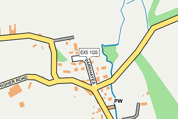 EX5 1QS map - OS OpenMap – Local (Ordnance Survey)