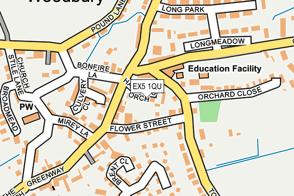 EX5 1QU map - OS OpenMap – Local (Ordnance Survey)